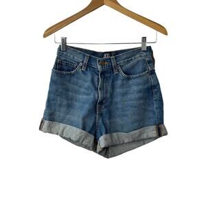 BDG Mom High-Rise Cuffed Jean Shorts Women's Size 26 Medium Rinse
